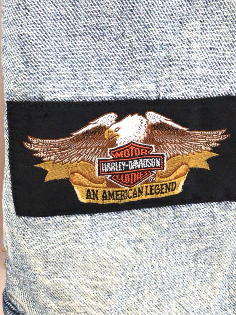 Vintage 80s Harley Davidson Denim Jean Jacket